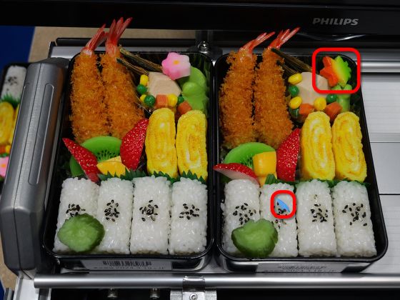 Image recognition inspection system 'Diama' detects abnormalities in bento boxes