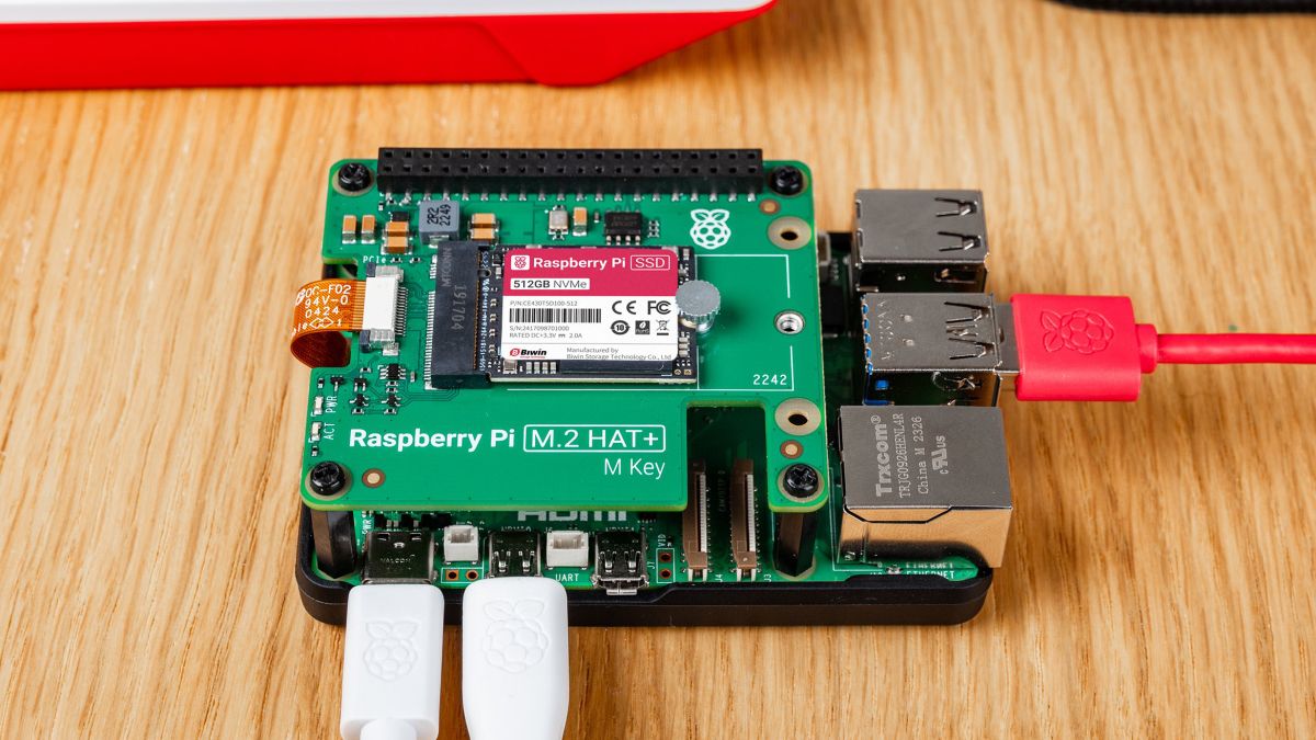 SSD NVMe 512GB Pour Raspberry Pi 5 – Kit Avec Adaptateur M.2, Vitesse Jusqu'à 800 MB/s, Taille 2280
