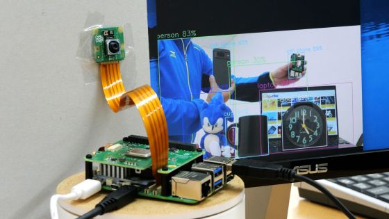 Attach the Raspberry Pi AI HAT+ and camera module to the Raspberry Pi 5 to turn it into an AI camera