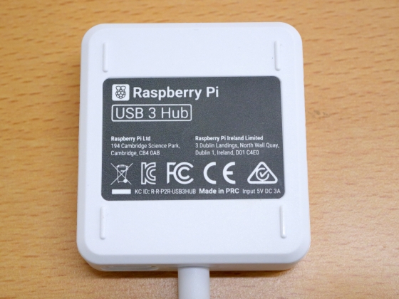 Back side of Raspberry Pi USB 3 Hub