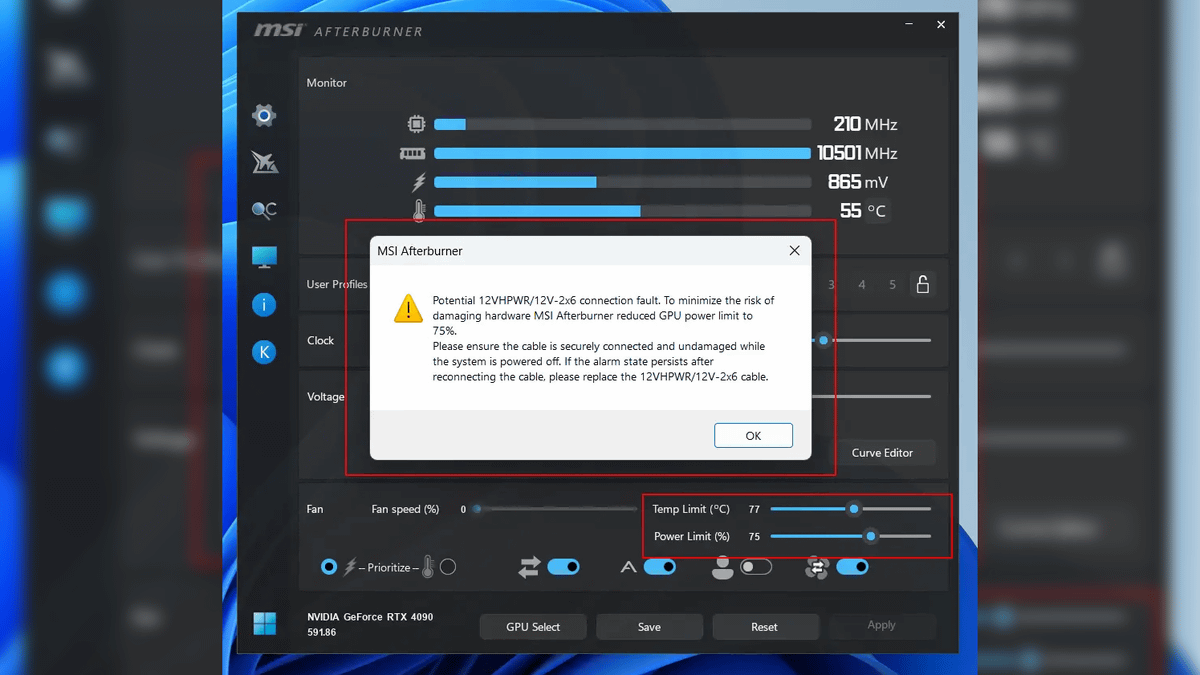 グラボ監視＆OCツールのAfterburnerに「グラボ融解リスクのある危険なコネクタ状態を警告する機能」が追加される - GIGAZINE