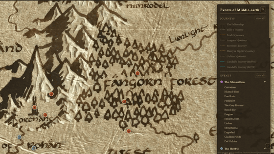 An Interactive Map Of Middle earth Created By J R Tolkien In The Lord An Interactive Map Of Middle earth Created By J R Tolkien In The Lord