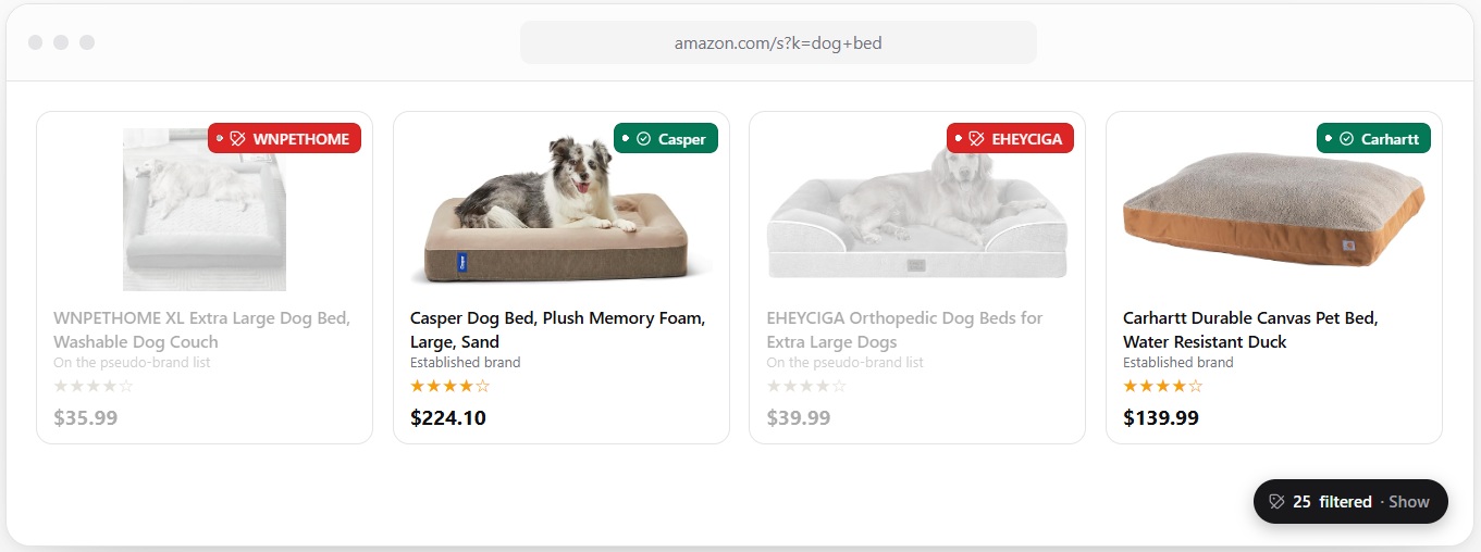 'Knockoff' is a Chrome extension that helps eliminate counterfeit and ...