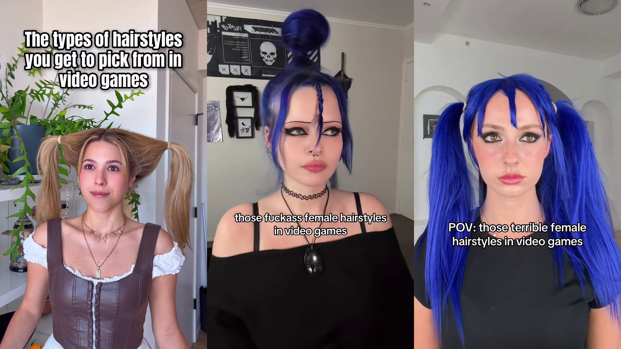 ゲームの女性キャラクターのヘアスタイルを現実世界で再現する動画が流行中