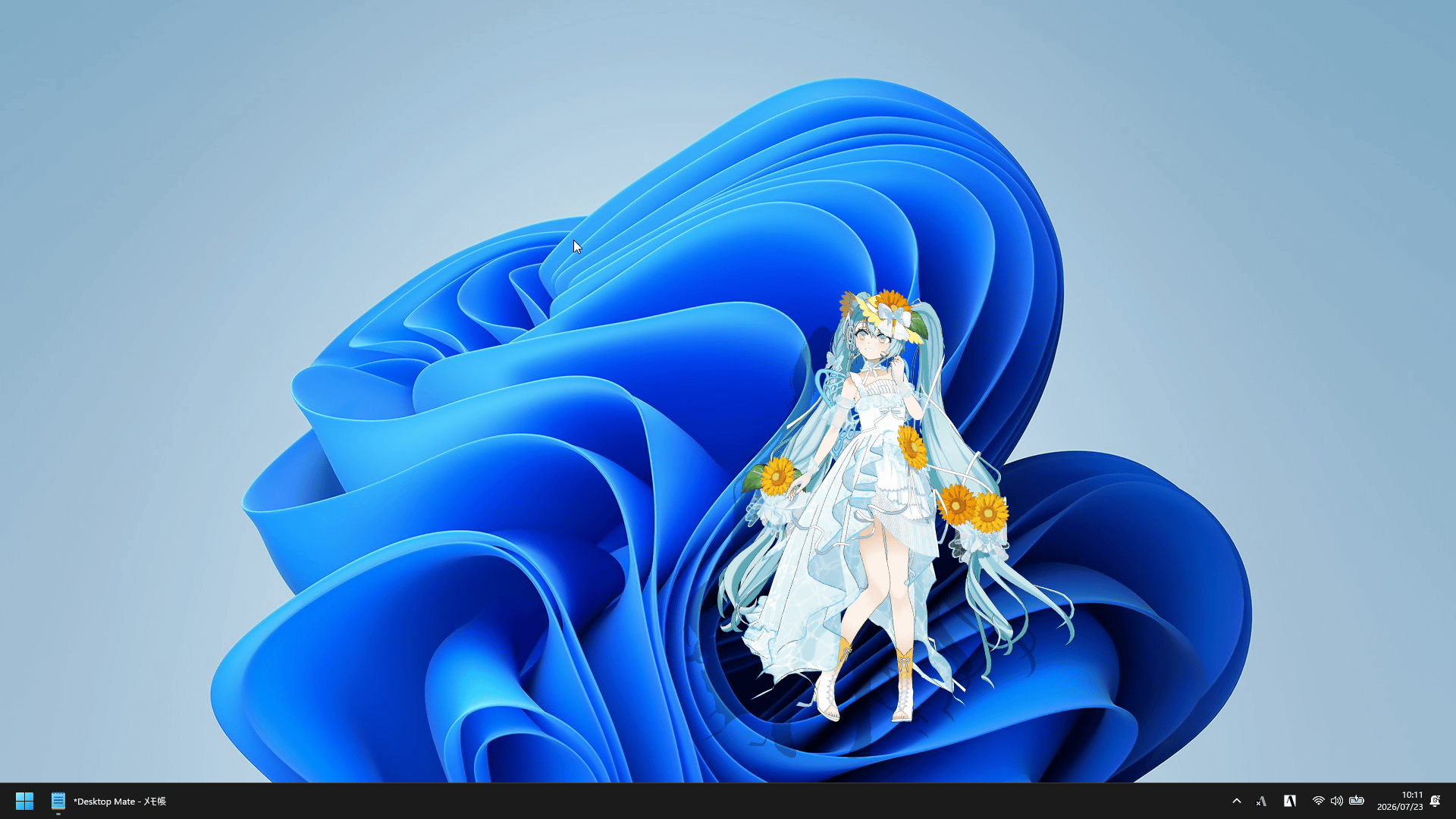 真夏の初音ミクをPC画面に呼び出せる『Desktop Mate 初音ミク