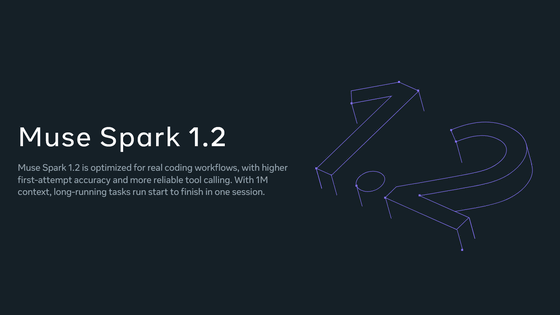 Metaの基盤モデルMuse Spark 1.2が第三者機関の性能分析でハイスコアを記録、Museシリーズ登場から4カ月で急成長
